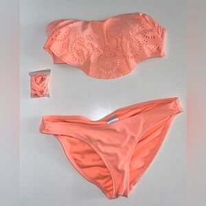 Swimsuit top, bottom, and attachable strap